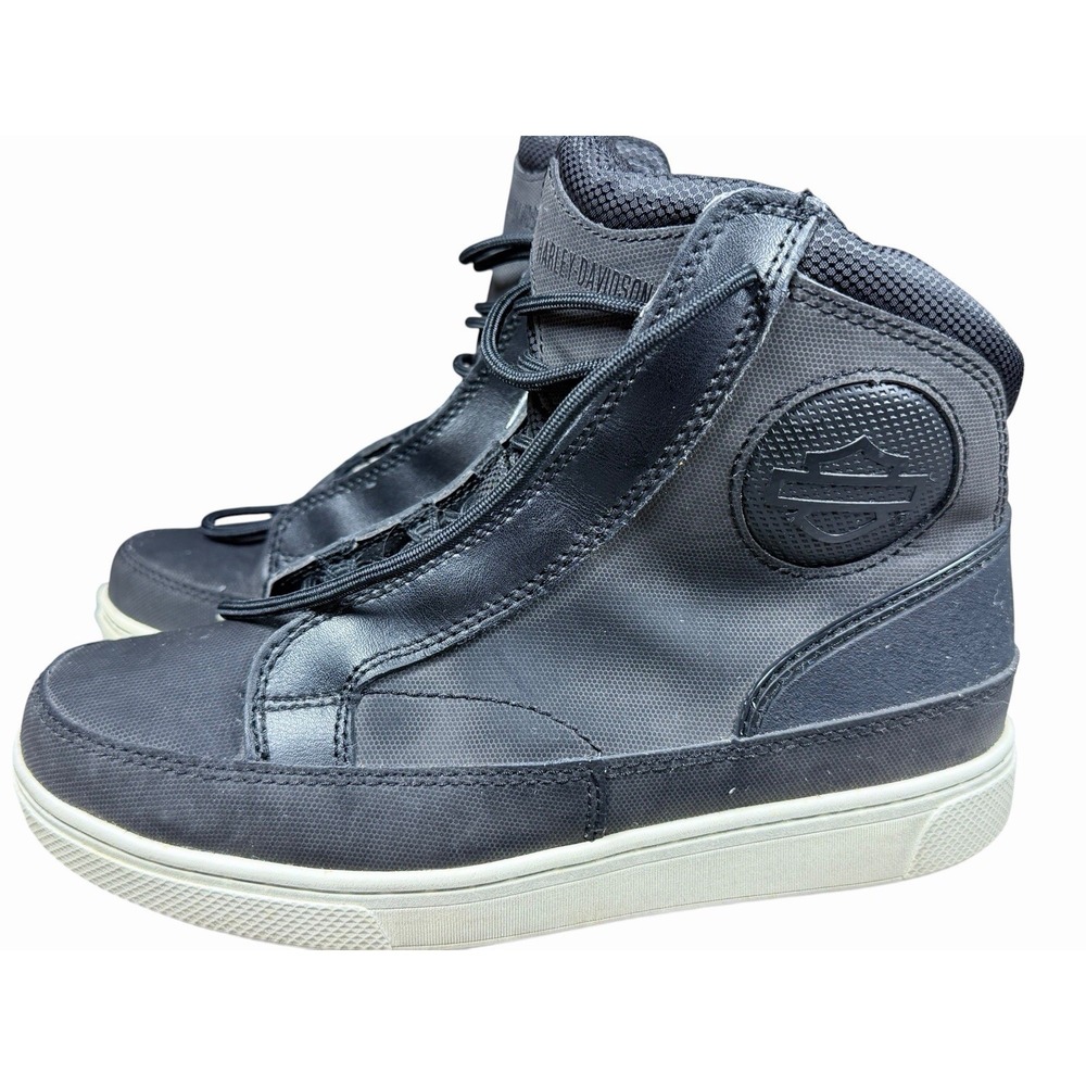 Harley‎ Davidson Vardon Sneakers Womens 7M Black High Top Biker Moto